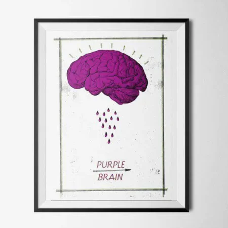 Purple Brain Poster